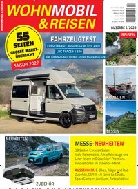 Titelbild der Ausgabe 2/2026 von Wohnmobil & Reisen. Diese Zeitschrift und viele weitere Automagazine und Motorradzeitschriften als Abo oder epaper bei United Kiosk online kaufen.