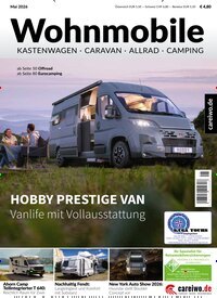 Titelbild der Ausgabe 5/2026 von Wohnmobile Kastenwagen, Caravan, Allrad & Camping. Diese Zeitschrift und viele weitere Automagazine und Motorradzeitschriften als Abo oder epaper bei United Kiosk online kaufen.