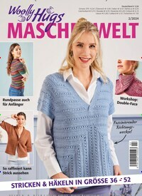 Titelbild der Ausgabe 2/2024 von Woolly Hugs Maschenwelt. Diese Zeitschrift und viele weitere Modemagazine und DIY-Magazine als Abo oder epaper bei United Kiosk online kaufen.