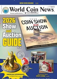 Titelbild der Ausgabe 1/2026 von World Coin News. Diese Zeitschrift und viele weitere Reisemagazine, Freizeitmagazine und Wissensmagazine als Abo oder epaper bei United Kiosk online kaufen.