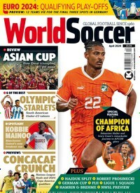 Titelbild der Ausgabe 4/2024 von World Soccer. Diese Zeitschrift und viele weitere Sportmagazine als Abo oder epaper bei United Kiosk online kaufen.