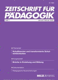 Titelbild der Ausgabe 1/2026 von Zeitschrift für Pädagogik. Diese Zeitschrift und viele weitere Zeitschriften für Pädagogik als Abo oder epaper bei United Kiosk online kaufen.