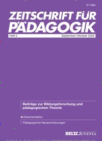 Titelbild der Ausgabe 5/2026 von Zeitschrift für Pädagogik. Diese Zeitschrift und viele weitere Zeitschriften für Pädagogik als Abo oder epaper bei United Kiosk online kaufen.