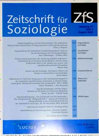 Titelbild der Ausgabe 4/2023 von Zeitschrift für Soziologie (ZfS). Diese Zeitschrift und viele weitere Wissenschaftsmagazine als Abo oder epaper bei United Kiosk online kaufen.