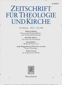 Titelbild der Ausgabe 2/2026 von Zeitschrift für Theologie und Kirche (ZThK). Diese Zeitschrift und viele weitere Kunstmagazine und Kulturmagazine als Abo oder epaper bei United Kiosk online kaufen.