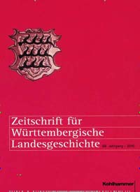 Titelbild der Ausgabe 1/2023 von Zeitschrift für Württembergische Landesgeschichte. Diese Zeitschrift und viele weitere Wissenschaftsmagazine als Abo oder epaper bei United Kiosk online kaufen.
