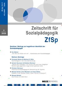 Titelbild der Ausgabe 3/2025 von ZfSp Zeitschrift für Sozialpädagogik. Diese Zeitschrift und viele weitere Zeitschriften für Pädagogik als Abo oder epaper bei United Kiosk online kaufen.