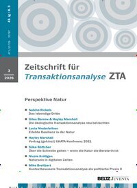 Titelbild der Ausgabe 3/2026 von ZTA - Zeitschrift für Transaktionsanalyse. Diese Zeitschrift und viele weitere Zeitschriften für Pädagogik als Abo oder epaper bei United Kiosk online kaufen.