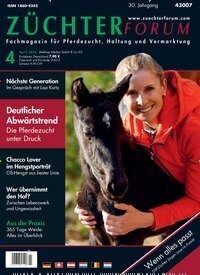 Titelbild der Ausgabe 4/2026 von Züchterforum. Diese Zeitschrift und viele weitere Sportmagazine als Abo oder epaper bei United Kiosk online kaufen.