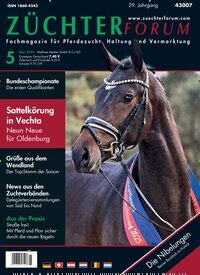 Titelbild der Ausgabe 5/2025 von Züchterforum. Diese Zeitschrift und viele weitere Sportmagazine als Abo oder epaper bei United Kiosk online kaufen.