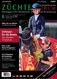 Titelbild der Ausgabe 8/2026 von Züchterforum. Diese Zeitschrift und viele weitere Sportmagazine als Abo oder epaper bei United Kiosk online kaufen.