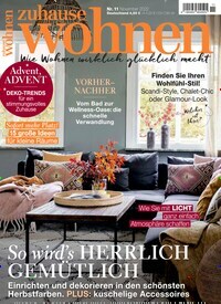 Titelbild der Ausgabe 11/2022 von Zuhause Wohnen. Diese Zeitschrift und viele weitere Gartenzeitschriften und Wohnzeitschriften als Abo oder epaper bei United Kiosk online kaufen.