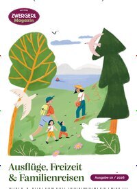 Titelbild der Ausgabe 10/2026 von Zwergerl Ausflüge, Freizeit & Familienreisen. Diese Zeitschrift und viele weitere Reisemagazine, Freizeitmagazine und Wissensmagazine als Abo oder epaper bei United Kiosk online kaufen.