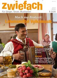 Titelbild der Ausgabe 1/2026 von zwiefach. Diese Zeitschrift und viele weitere Reisemagazine, Freizeitmagazine und Wissensmagazine als Abo oder epaper bei United Kiosk online kaufen.