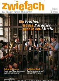 Titelbild der Ausgabe 6/2026 von zwiefach. Diese Zeitschrift und viele weitere Reisemagazine, Freizeitmagazine und Wissensmagazine als Abo oder epaper bei United Kiosk online kaufen.