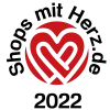 Logo der Initiative Shops mit Herz mit deren Gütesiegel United Kiosk ausgezeichnet wurde