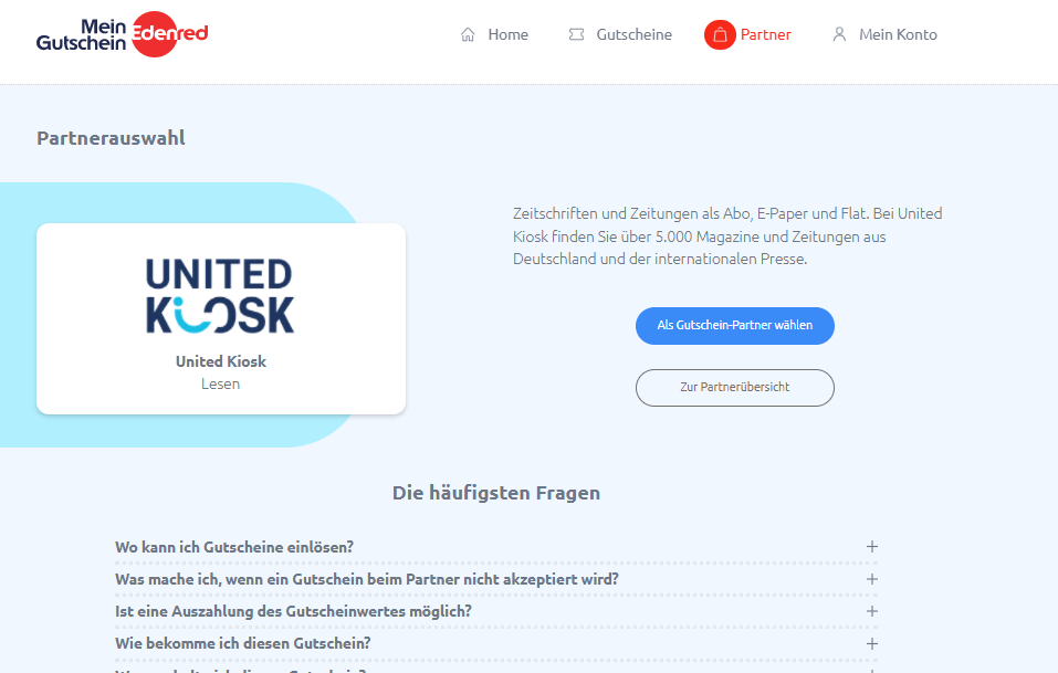 partner publisher experience united kiosk edenred mitarbeiter gutscheine partner sachbezug